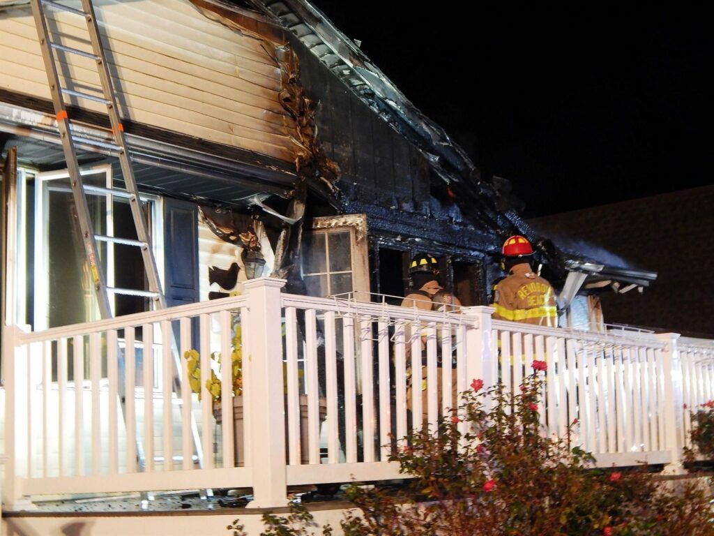 House fire, Country Club Dr., photo courtesy of Rehoboth Beach Vol. Fire Co.