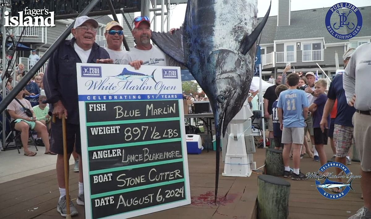 51st Annual White Marlin Open Ends; 2 White & 3 Blue Marlins at the