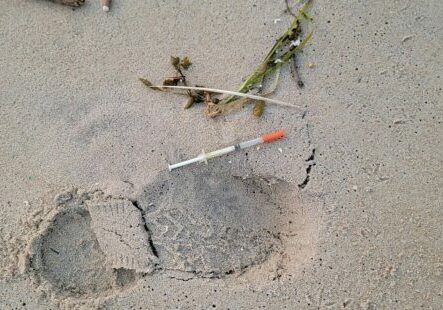 Posted on Facebook -  syringe on the beach at 31st Street in Ocean City / Image courtesy Melissa Ann