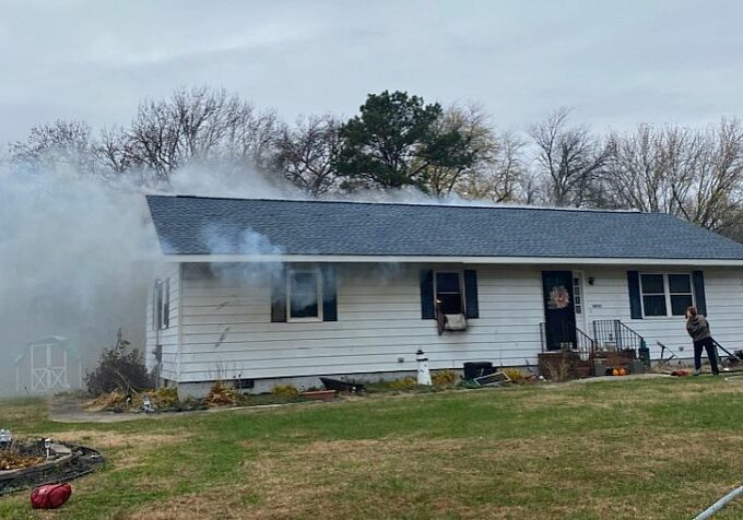 House fire on Sinepuxent Road near Berlin / Image courtesy Worcester County Fire Marshal