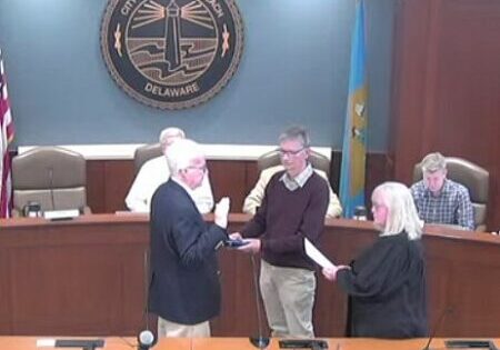 Rehoboth Beach Commissioner Mark Saunders swearing-in