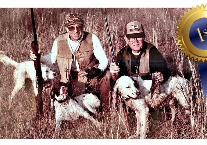 “Hunting Memories”  The picture features his father, Dr. Harry Hoch and friend Bill Cole after a successful hunt near Harrington.