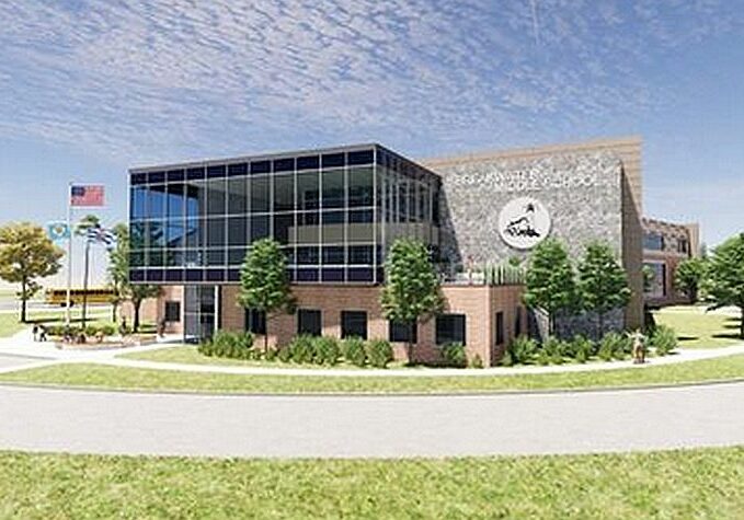 Artists rendering of the new Cape Henlopen School District middle school