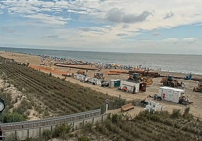 US Army Corps of Engineers Beach Replenishment / Image courtesy Town of Bethany Beach