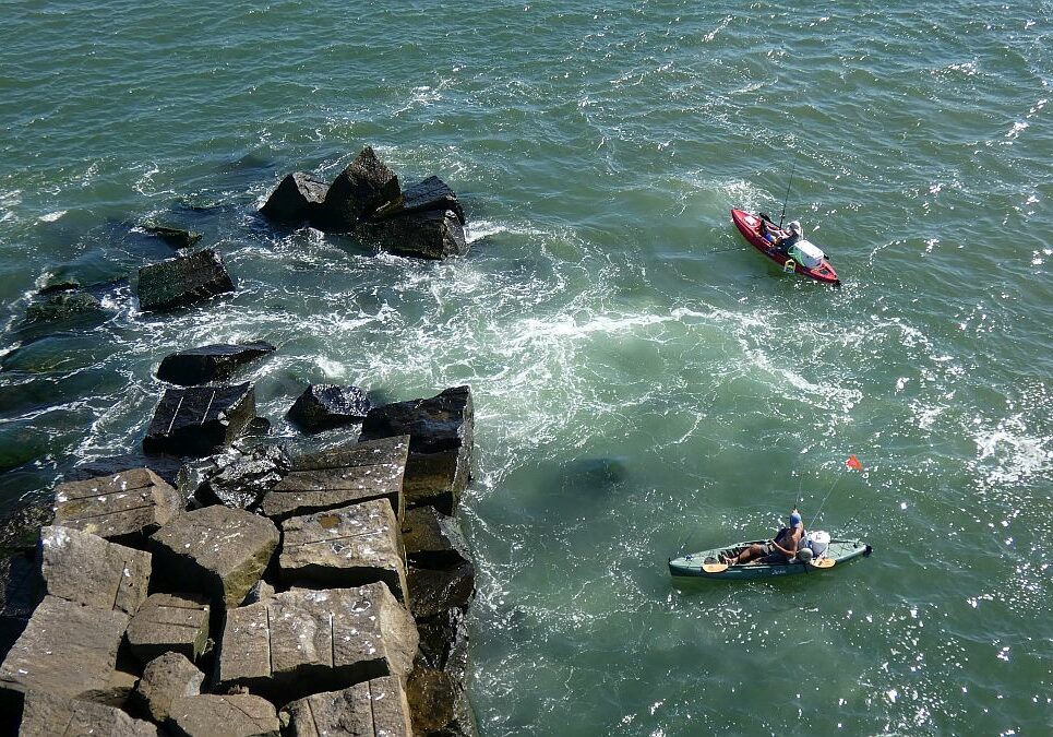 Barb Moulinier - Rehoboth Beach - Currents at the Harbor of Refuge Lighthouse