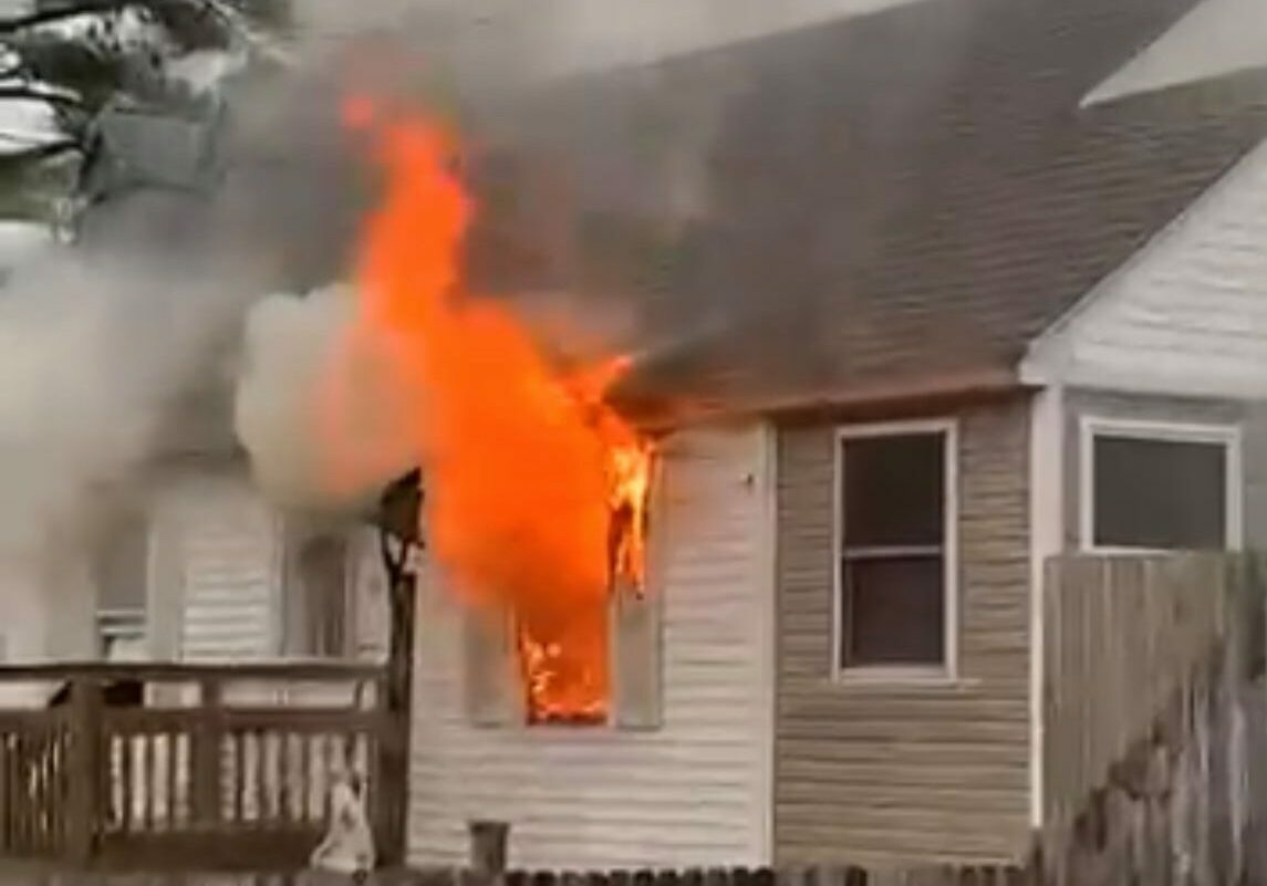 House fire in Blades, photo courtesy of Blades Volunteer Fire Co.