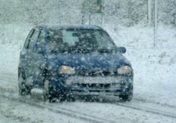 Car Driving in Snow