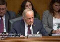 DE US Sen Carper-HS hearing