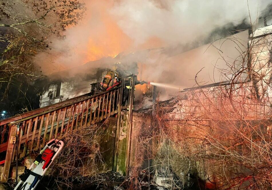 House fire, Cicada Lane, Milford (photo courtesy of Carlisle Fire Co.)