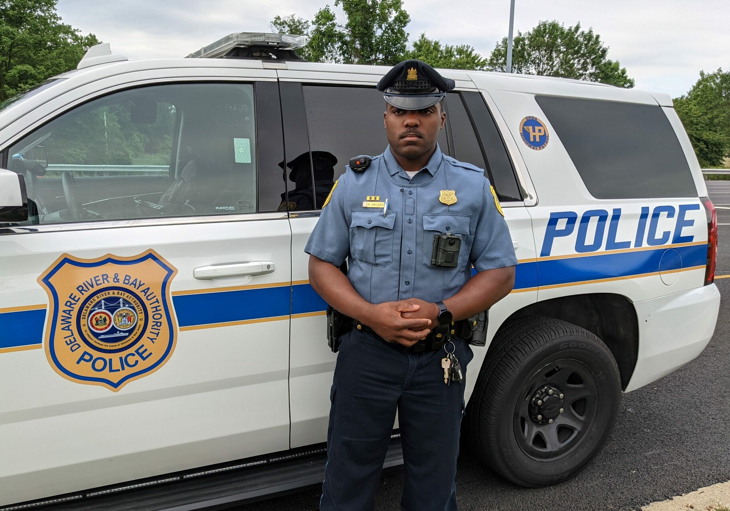 DRBA Police Officer Michael Walker wears a body camera (photo courtesy of DRBA)