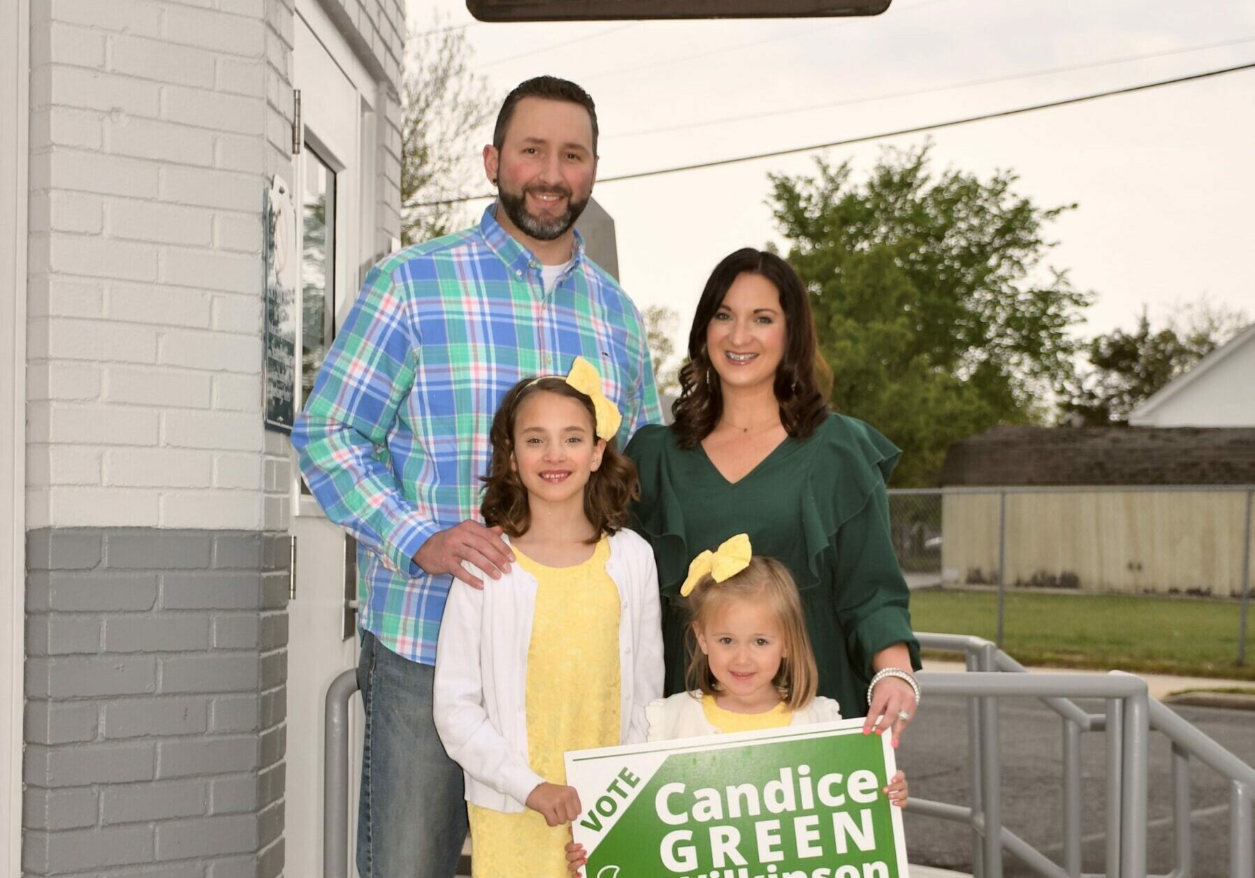 Candice Green Wilkinson with her family