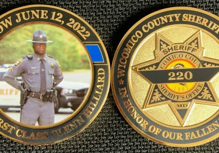 Glenn Hilliard Challenge Coin (image courtesy of Wicomico County Sheriff's Office)