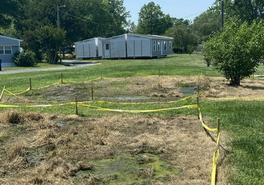 A section of the Donovan Smith Mobile Home Park off Savannah Road (photo provided by Sussex County Councilman Mark Schaeffer)