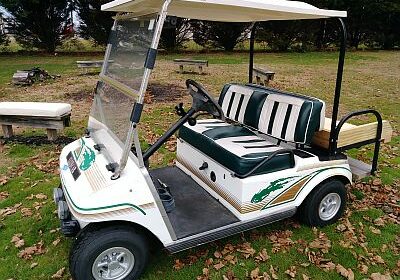 Electric golf-cart, 2nd row seating w/ utility bed by ClubCar 