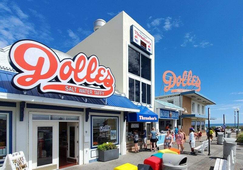 Dolle's signs on Rehoboth Avenue. Photo courtesy David Koster, PortraitsInTheSand.com