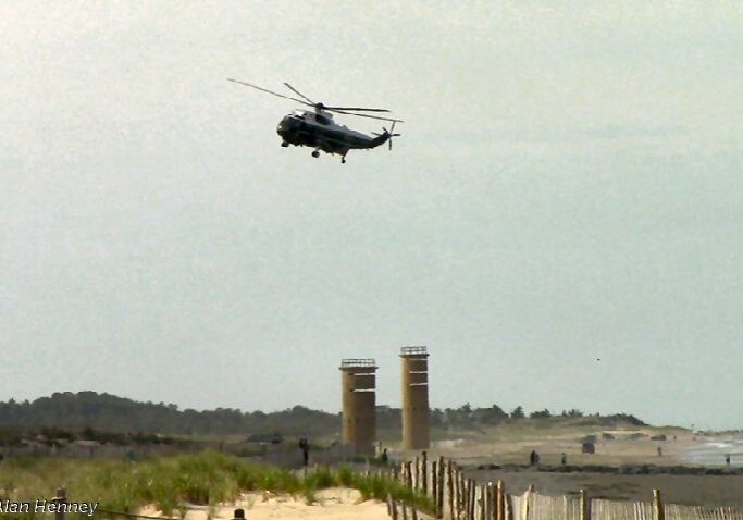 Arrival of President Biden on Marine 1 at Gordons Pond in Cape Henlopen State Park in Rehoboth Beach