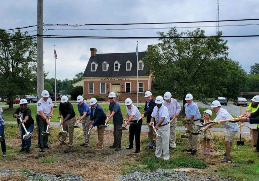 Photo shared by Milford Police on Facebook - groundbreaking ceremony, July 17th 2022