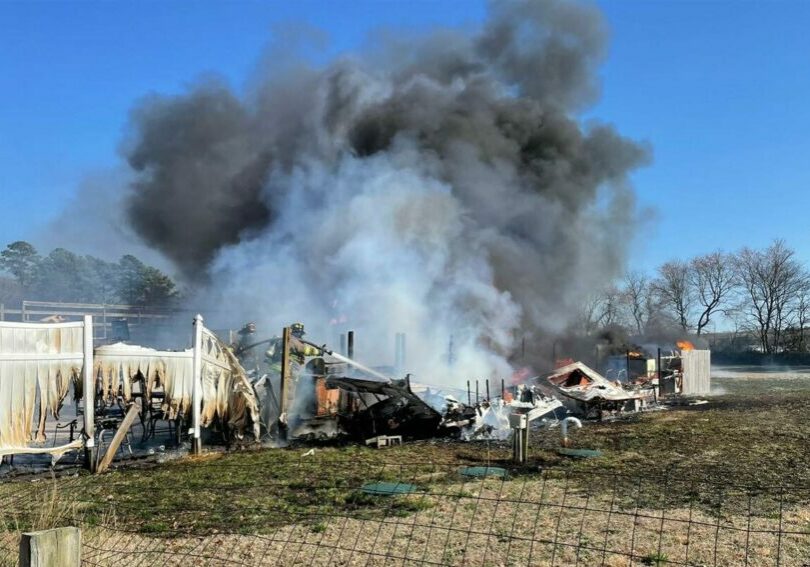 Fire on Cordrey Rd. Mar. 21st (photo courtesy of Indian River Volunteer Fire Company)