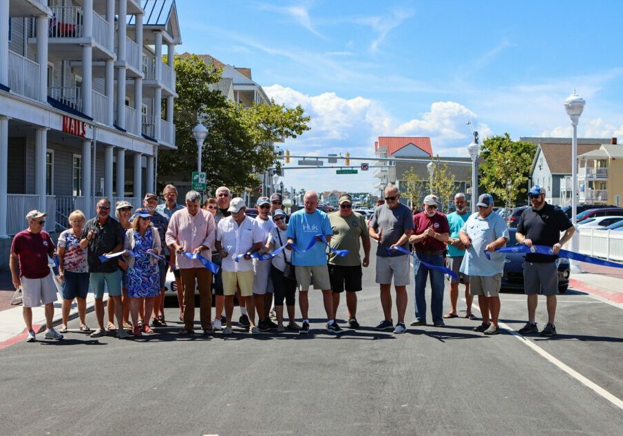 Somerset St. Streetscape project was opened with a ribbon cutting event Aug. 14th (photo shared by Town of Ocean City on Facebook)