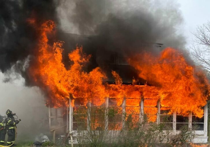 Fire in West Ocean City April 12th (photo courtesy of Ocean City Fire Department)