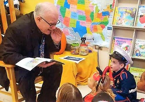 Superintendent Dr. Kevin Fitzgerald visits a classroom - Photo courtesy of Caesar Rodney School District