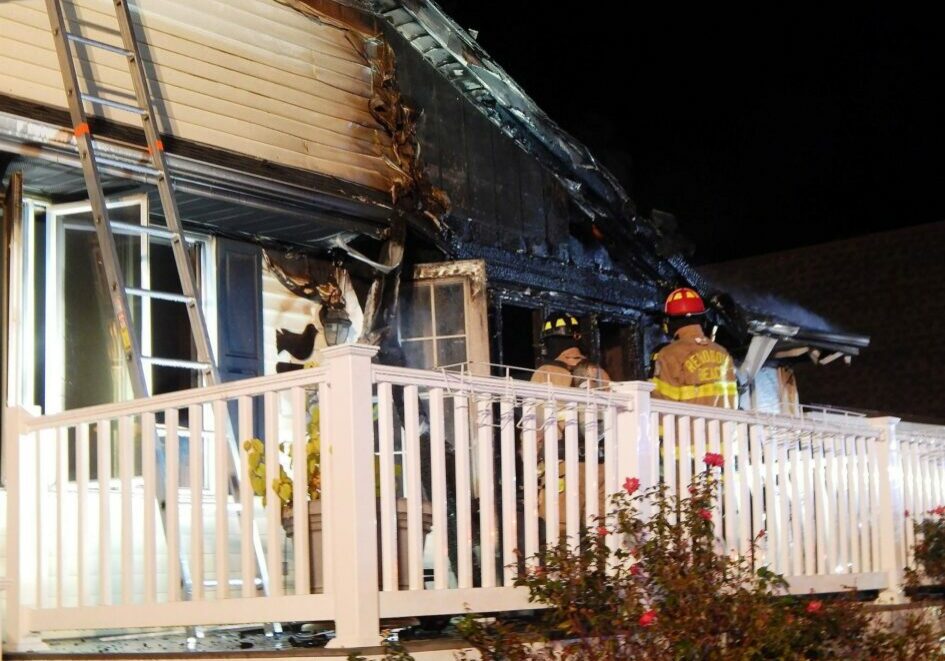 House fire, Country Club Dr., photo courtesy of Rehoboth Beach Vol. Fire Co.