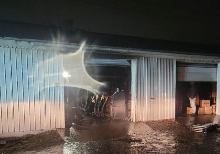 Salisbury storage unit fire (photo courtesy of Md. State Fire Marshal's Office)