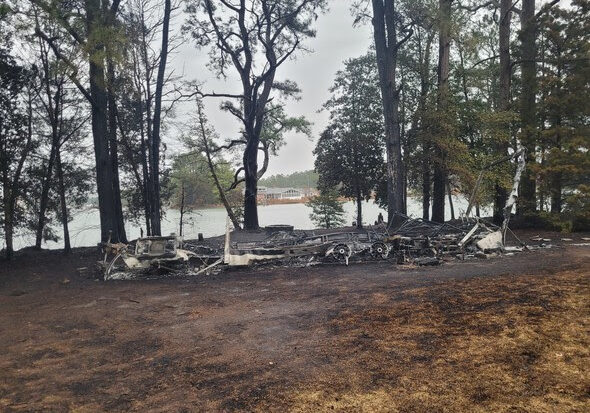 Cambridge fire Mar 9, 2022 (photo courtesy of Md. State Fire Marshal's Office)