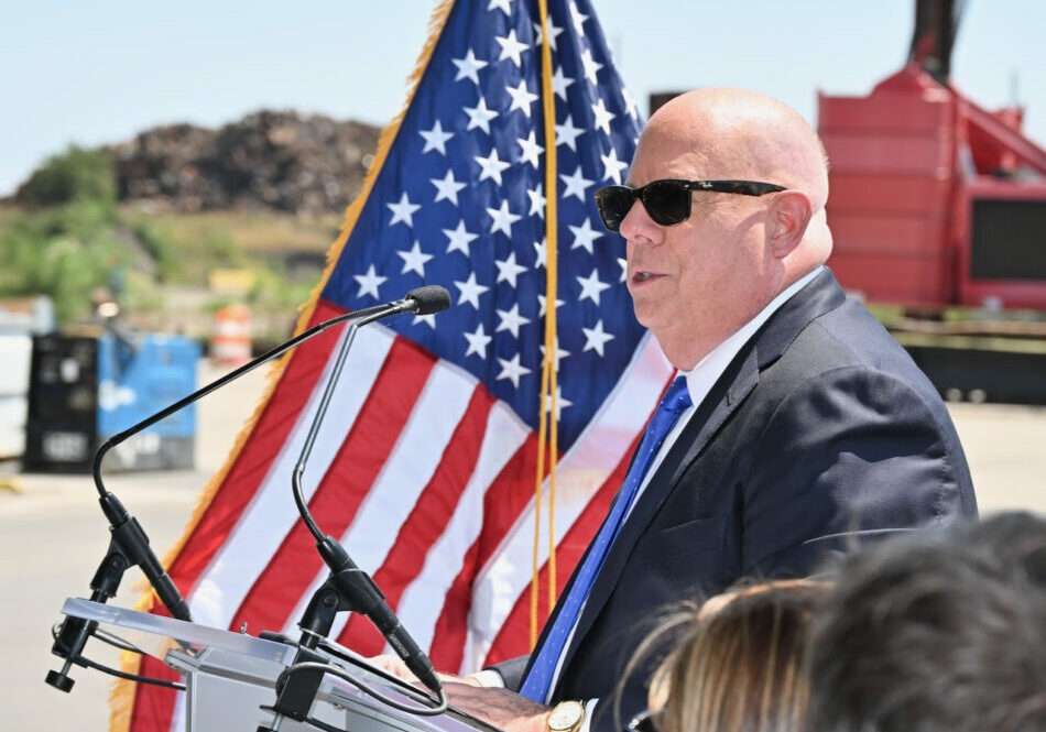 Md. Gov. Larry Hogan took part in an announcement related to offshore wind job opportunities Wednesday (photo courtesy of Gov. Larry Hogan's office)